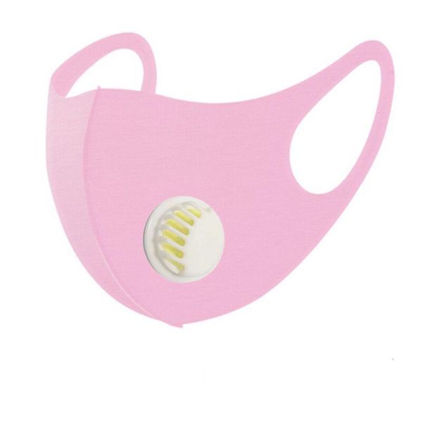 

valve child washable face dustproof mask reusable anti-dust ice silk cotton masks 4 colors wholesale