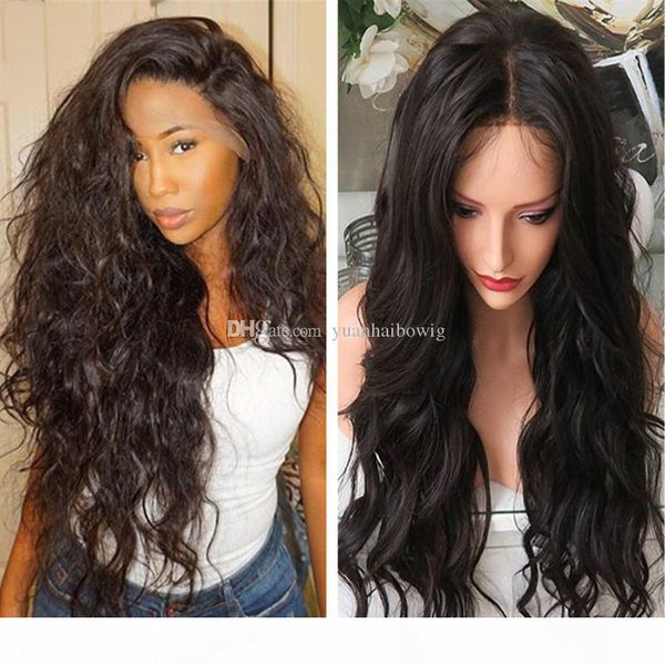 

130 density loose wave human hair virgin malaysian full lace wig baby hair ing, Black;brown