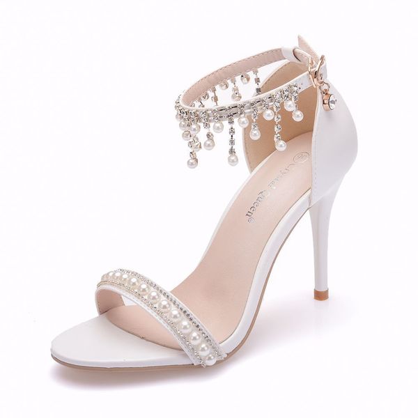 

plutonium leather party woman wedding stiletto shoes high ankle straps buckle sandals more size zapatos mujer b0032 azvz, Black