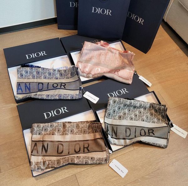 

2020 scarfs for women luxury colorful letter designers silk scarf women letter shawl scarf famous scarves instock, Black