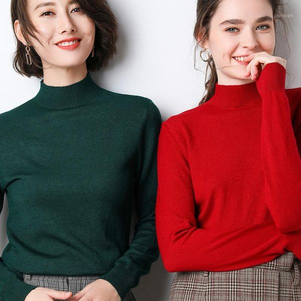 

autumn winter sweater women cashmere knitted pullovers long sleeve turtleneck sweaters female warm soft jumpers 2019 new 1, White;black