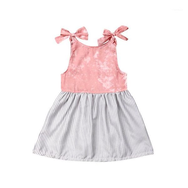 

girl's dresses born kids baby girls summer casual striped dress sleeveless little girl suspender party princess dresses1, Red;yellow