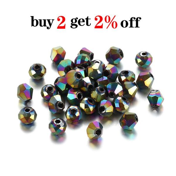 

200pcs/lot 4*4mm be shape crystal glass bead loose spacer bead for diy jewelry making bracelet necklace accessories bbybel