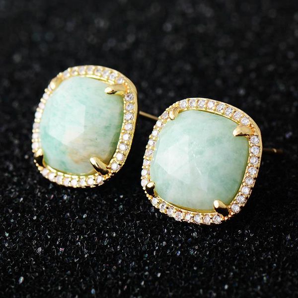 

классические моды женщины серьги квадратные лабрадоритовые серьги серьги уникальные леди серьги ювелирные изделия femme dropshipping оптом w, Golden;silver