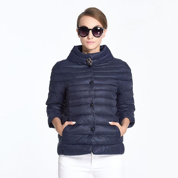 

2019 new female warm winter jacket women coat thin cotton parka ultra-light cotton-padded coat female1, Black