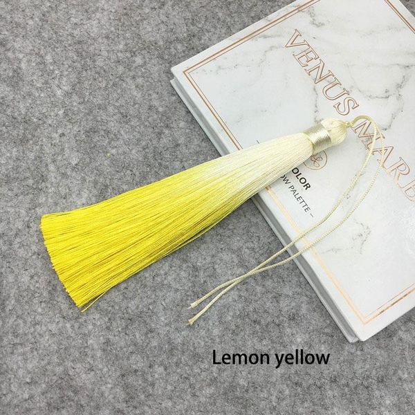 

12pcs lot 12cm gradient color tassels silk fringe sewing bangs tassel trim decorative key tassels for curtains home decoration h wmtngq