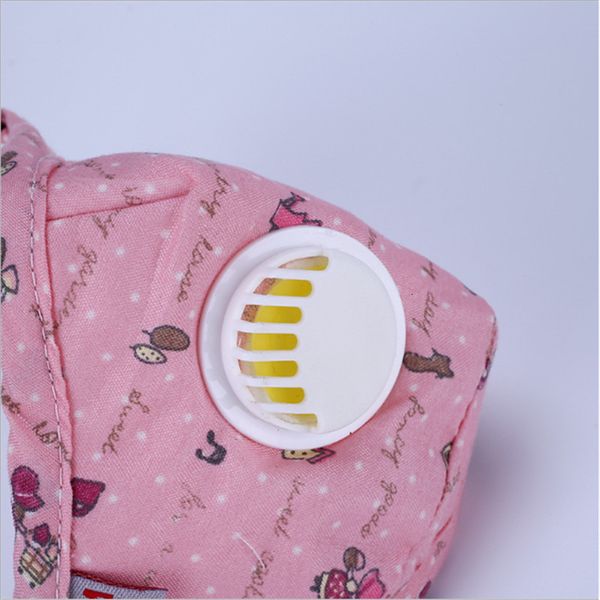 

factory fashion kids reusable children design face mask mouth mask with breath valve anti-dust fabric mask washable with filter owa40