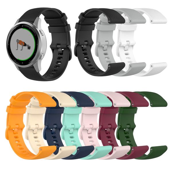 Correia para Garmin Vivoactive 4 3 Silicone Watchband Venu SQ Textura pulseira pulseira de pulso para Garminative S Garminactive 18mm 20mm 22mm
