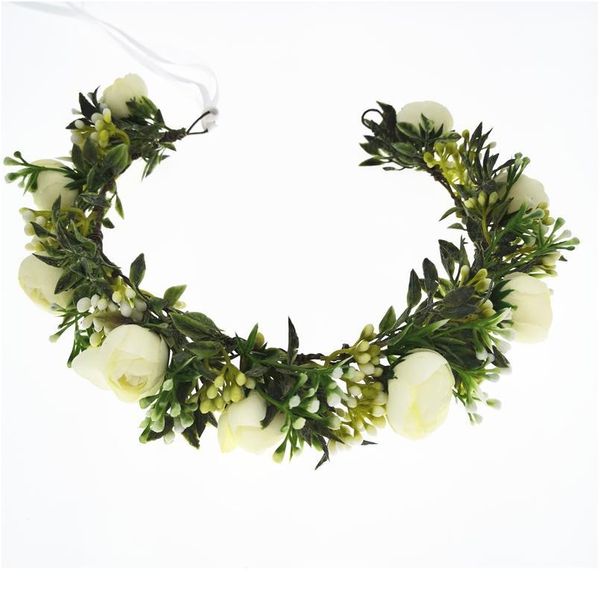 

childrens pgraphy headwear hair accessories girl flower wreath crown festival headbands headdress adjustable floral qyldgk
