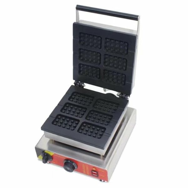 

six square slice electric commercial use waffle iron maker 220v/110v