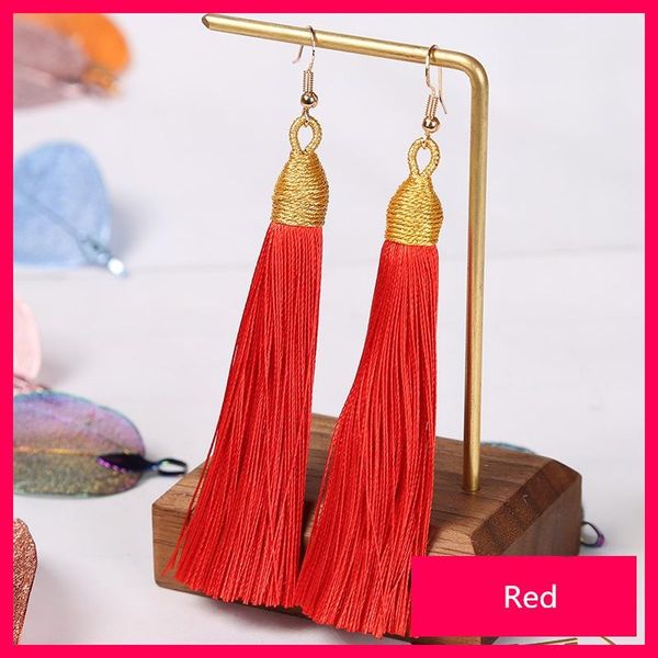 

2pair золото шелковый винтовой резьб с кисточкой серьги подвеска diy ювелирные изделия craft поставки ожереные ожерелье серьги аксессуары h