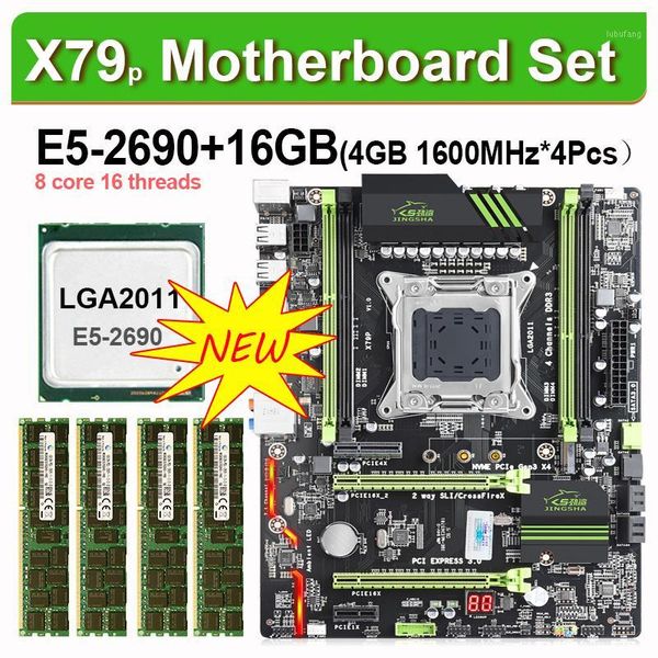 

jing sha x79 p motherboard set with xeon e5-2690 cpu lga2011 combos 4*4gb = 16gb 1600mhz 12800 memory ddr3 ram m.2 ssd usb3.01