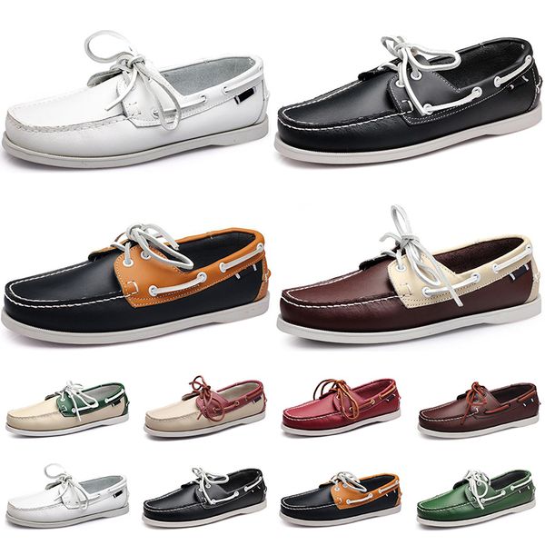 

2021 new men running shoes black white orange beige brown navy blue mens fashion trainer sneakers outdoor jogging walking size 40-45