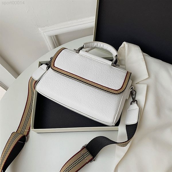 

handbag bags for women 2020 new fashion color contrast versatile square texture one shoulder messenger bag, Red;black