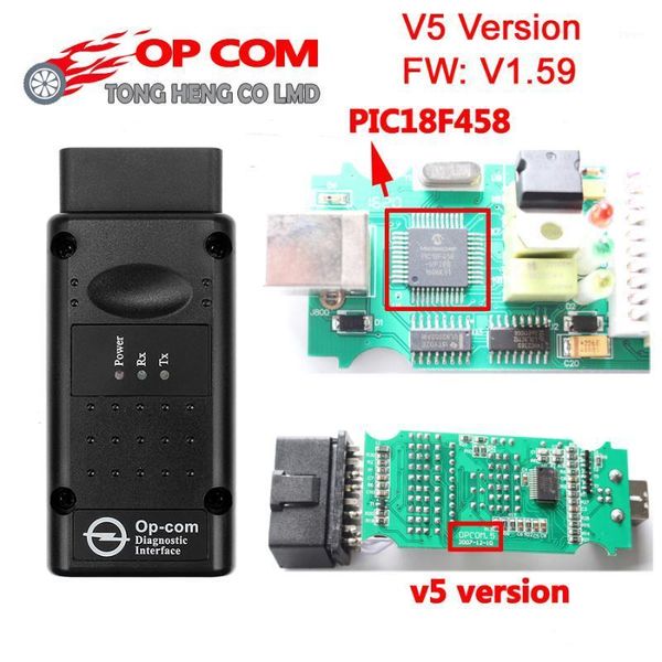 

code readers & scan tools pic18f458 + ftdi chip op com v5 version v1.59 / v1.99 2014v firmware obd2 op-com opcom scanner for1