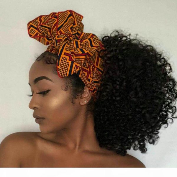 

african american natural kinky curly drawstring ponytail human hair extension clip in curly hair sew in pony tail for black women 140g