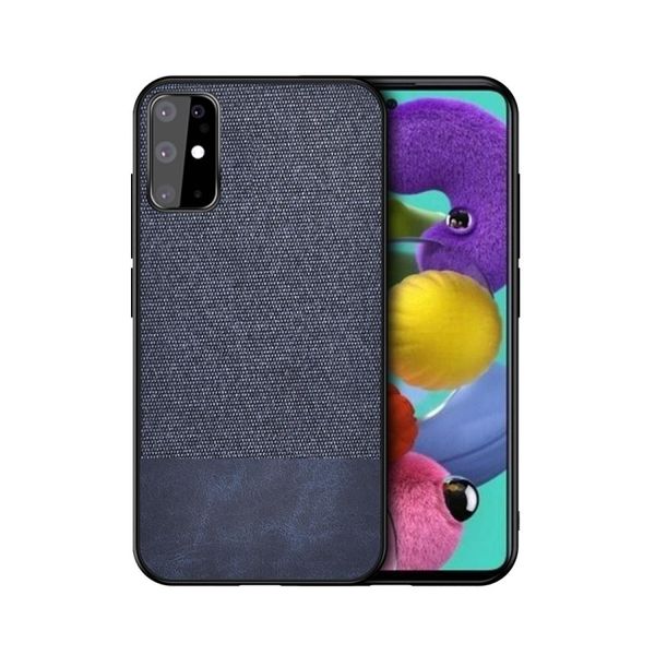 

for galaxy s20 shockproof splicing pu cloth texture pc tpu protective case
