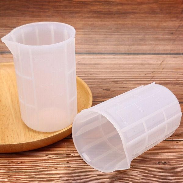 

350ml silicone measuring cup silicone resin glue transparent cup kitchen cake baking mold for diy kitchen baking measuring tool wmtzdq