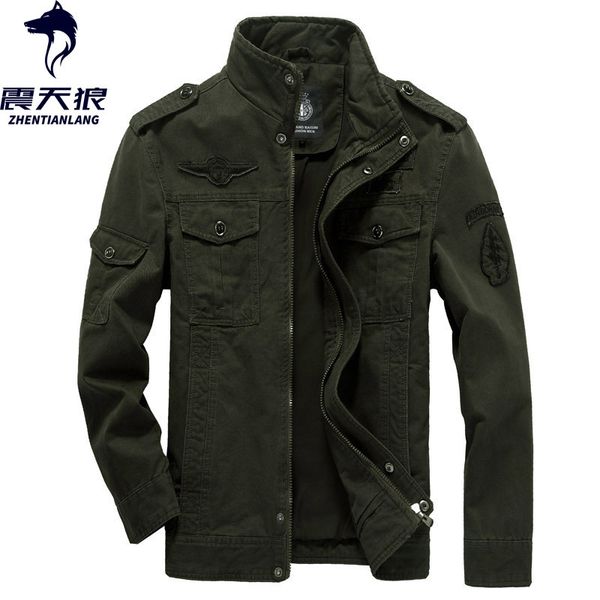 

cotton jacket men's spring thin large men's coat military jacket men's air force one, Black;brown