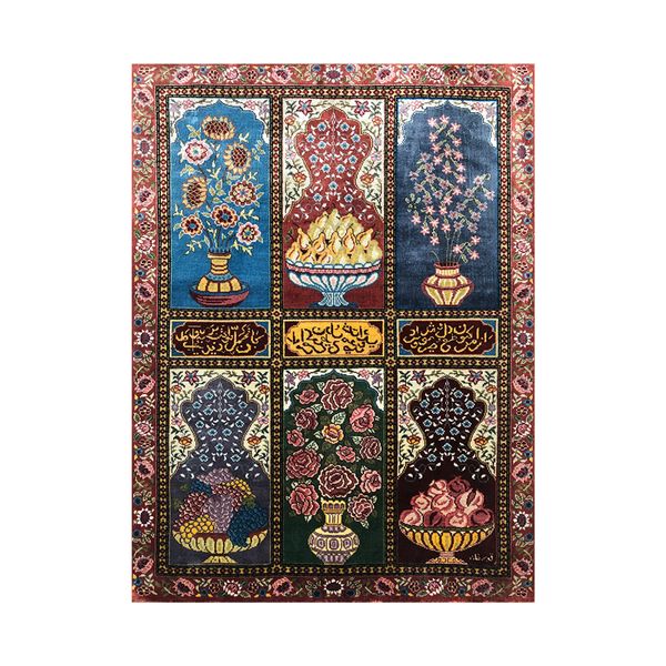 

36x50cm flower colorful tapestry hanging hand weave tapestries wall silk carpets dorm decor