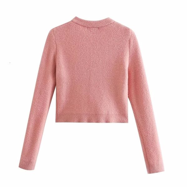 

new pink cropped knitted woman 2021 fashion long sleeve rhinestone button-down cardigan women fluffy sweater u3nf, White;black