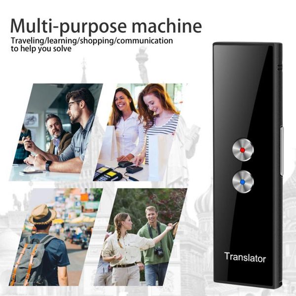

portable t8 translator 68 multi-language smart voice speech real time translation for learning travelling business meet