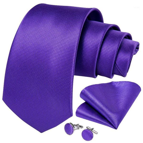 

dibangu mens necktie purple solid designer silk wedding tie for men hanky cufflinks tie set fashion bussiness party sjt-2811, Black;gray