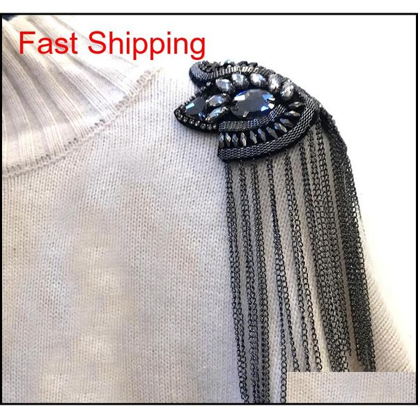

2018 new arrive kpop fashion women clothes epaulet accessories tassel shoulder epaulettes/charreteras hombro/br qylvkq bdefashion, Silver