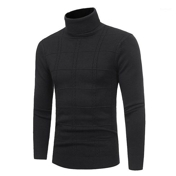 

autumn winter men's sweater men's turtleneck solid color casual sweater slim fit brand knitted pullovers1, White;black