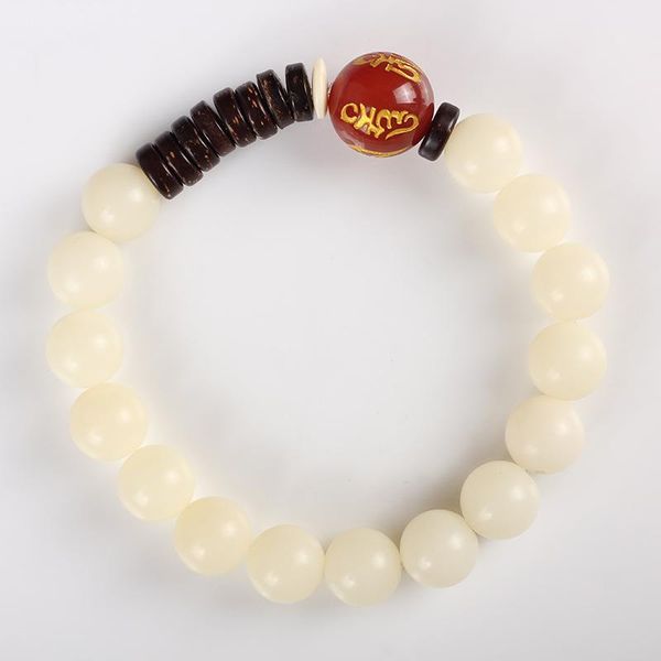 

beaded, strands natural coconut shell with rudraksha tiger eye beads stone bracelet buddhist handmade yoga meditation jewelry, Black