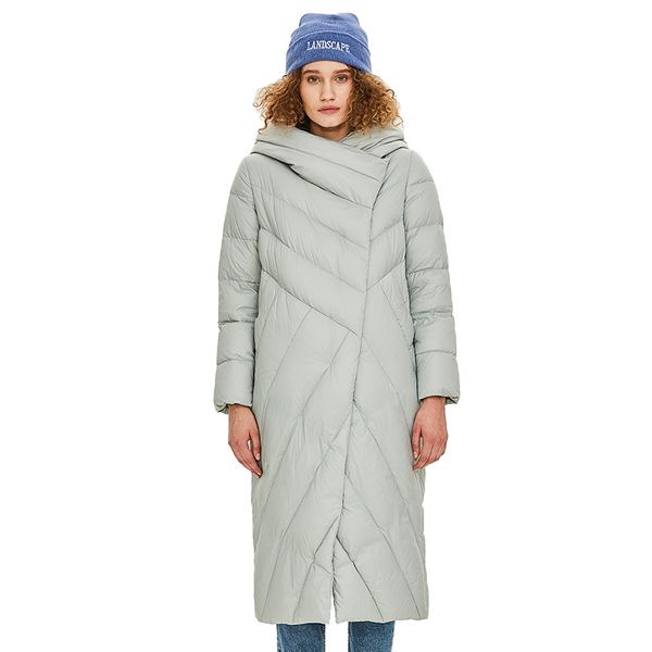 

for winter outwear women white duck down warm jacket hood cotton parkas plus size fluff ultralight quality coat quilted clothes 201103, Black