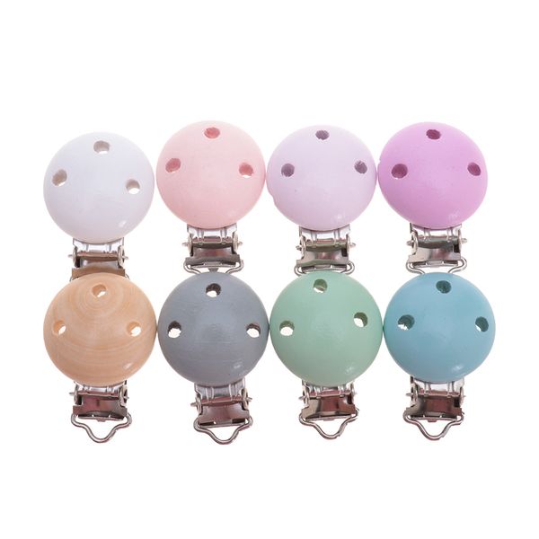 

1pc baby pacifier clips wood metal infant soother clasps holders accessories diy porta chupetes bebe chupete clip