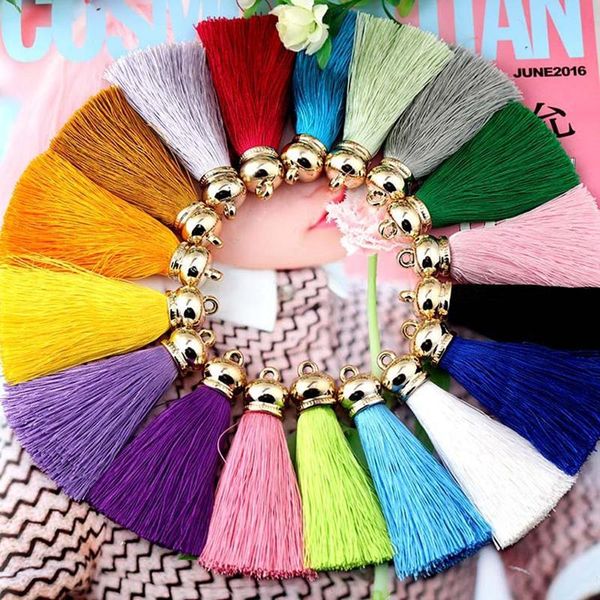 

5pcs silk tassels fringe diy garments bag decor supplies earrings necklaces jewelry key ring pendants arts crafts h jlloyh