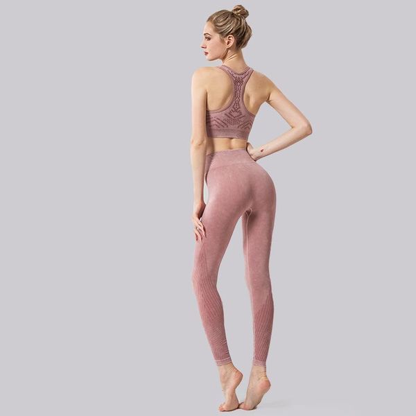 

yoga outfits women's suit seamless nylon quick drying exercise fitness running body dance sports vest 2-piece set, White;red