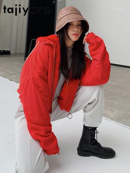 

tajiyane winter coats women 2020 woman gunuine rex fur lining jackets female hooded parkas clothing mujeres abrigos tn3831, Black