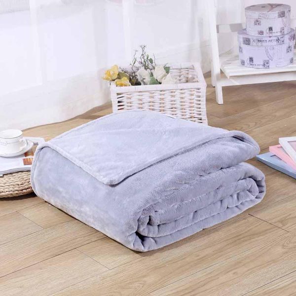 

solid super soft coral fleece blanket for sofa beds kids adults fleece blanket office travel nap double throw weight blankets