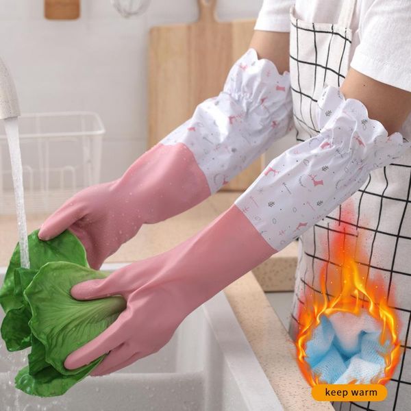 

disposable gloves kitchen dish washing household dishwashing clothes rubber cleaning for dishes 5 colors