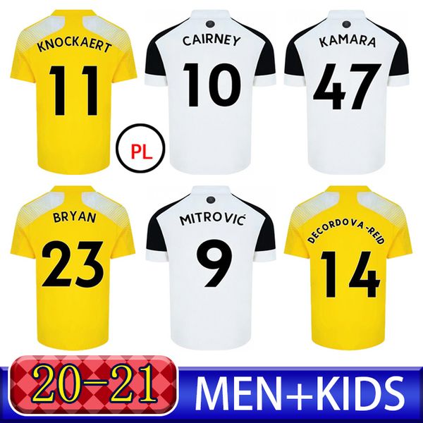 

2020 new soccer jersey hector mcdonald kebano johansen cairney knockaert decordova-reid 2021 home away high-quality football shirt, Black;yellow