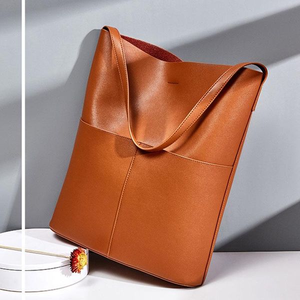 

cross body large shoulder bag fashion women 2021 european and american style cowhide handbag female mother-in-law