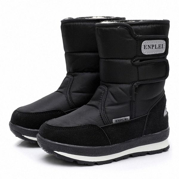 

26-46 size waterproof non-slip girl boots winter boots baby princess in the tube children's wool thick snow cotton shoes #ju3i