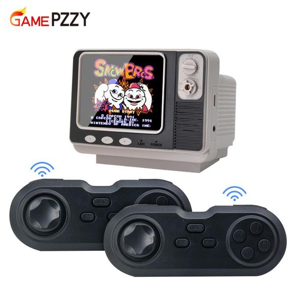 

portable game players mini retro tv console handheld with 2 wireless controllers built-in 108 different games for nes av out