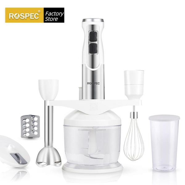 

rospec 10 in 1 handheld blender multi-function stand mixer electric vegetable meat grinder fruit chopper whisk egg beater