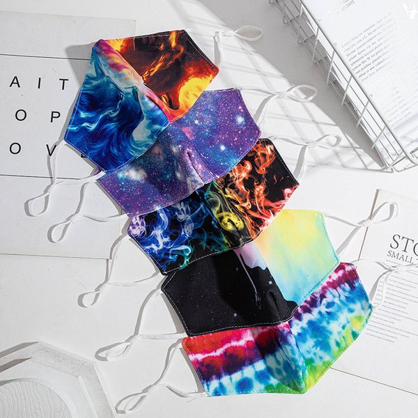 

skull sky factory starry designer wolf face cool color breathable washable mask adjustable ear buckle insertable pm2.5 gasket ewf1495