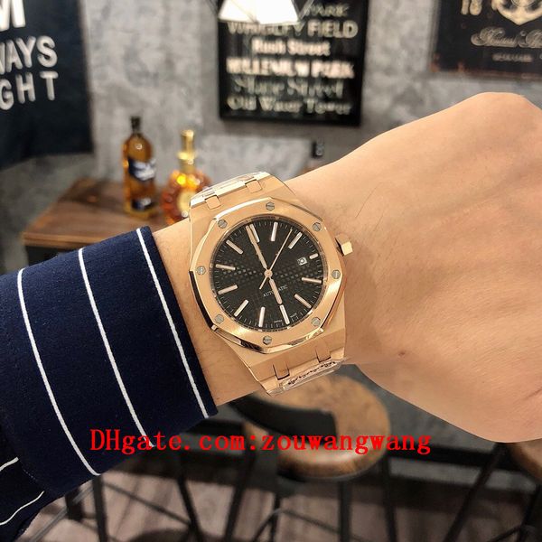 

2020 rose gold offshore boss men watches royal joker wristwatches oak rubber strap rainbow mens watch d1051, Slivery;black