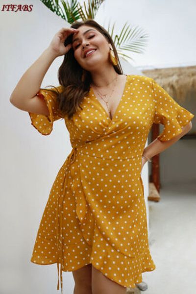 

summer women short dress evening party casual beach sundress floral print v neck dresses plus size 4xl kg-329, Black;gray