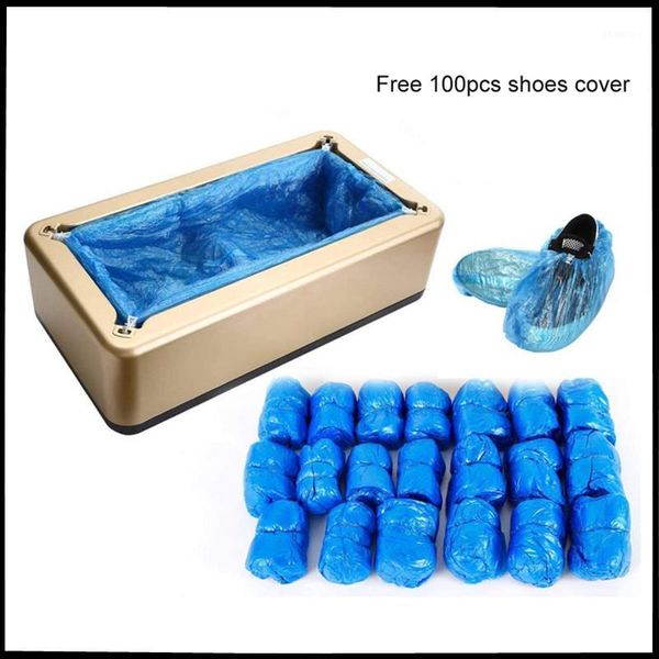 

100pcs shoes cover automatic shoe cover machine household shoe film machine office foot no need electric1