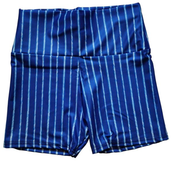 

yoga shorts new printed blue stripe yoga pants with high waists and buttocks for fitness yoga sports shorts, White;black