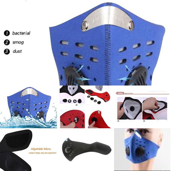 

face mask pm2.5 carbon cycling half filter two exhale valves camouflage dustproof anti polrsx7 e14b