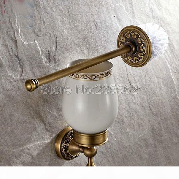 

античная латунь настенный туалет аксессуары для ванной керамическая чашка ерш lba490