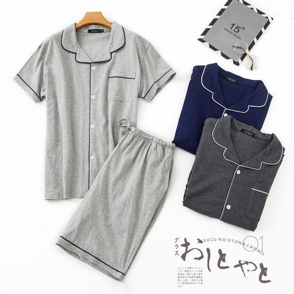 

100% cotton men sleepwear pijamas men sleep wear night suit for 26091, Black;brown